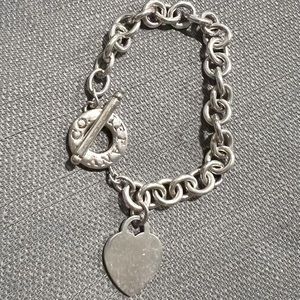 Tiffany & Co. Sterling Silver Heart Toggle Bracelet